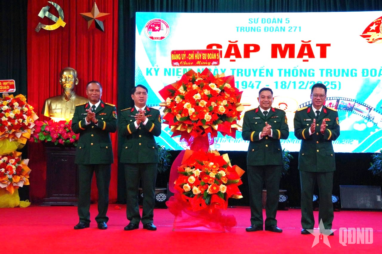 Gặp mặt kỷ niệm 78 năm Ngày truyền thống Trung đoàn 271 (Sư đoàn 5, Quân khu 7)